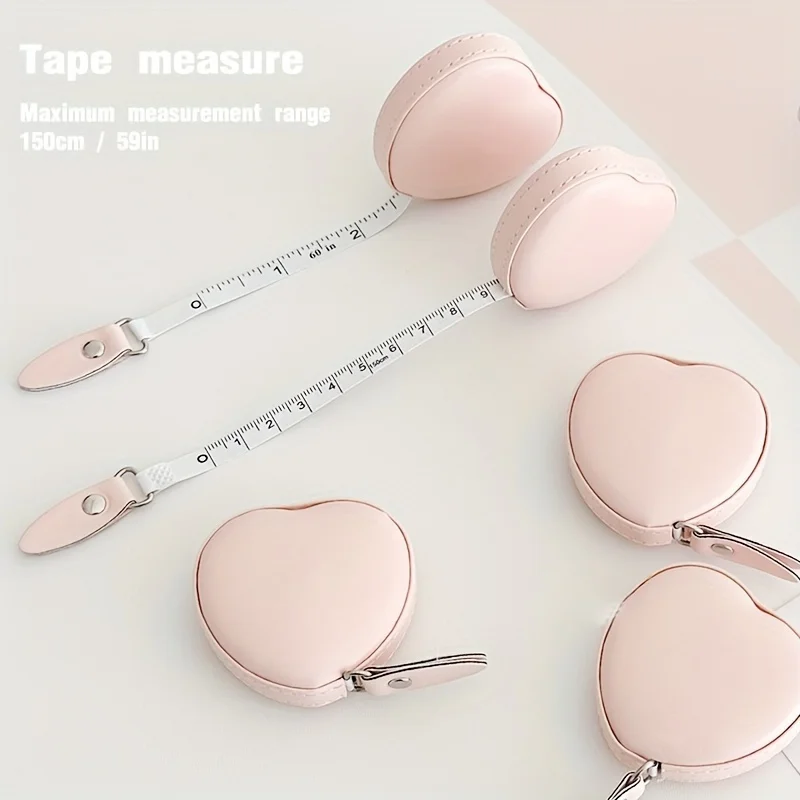 Tape Measure - Многофункциональная рулетка из искусственной кожи розового