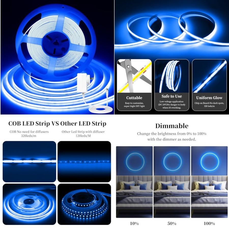 Светодиодная лента COB 32,8 фу – обзор и цена Led Strip Lights