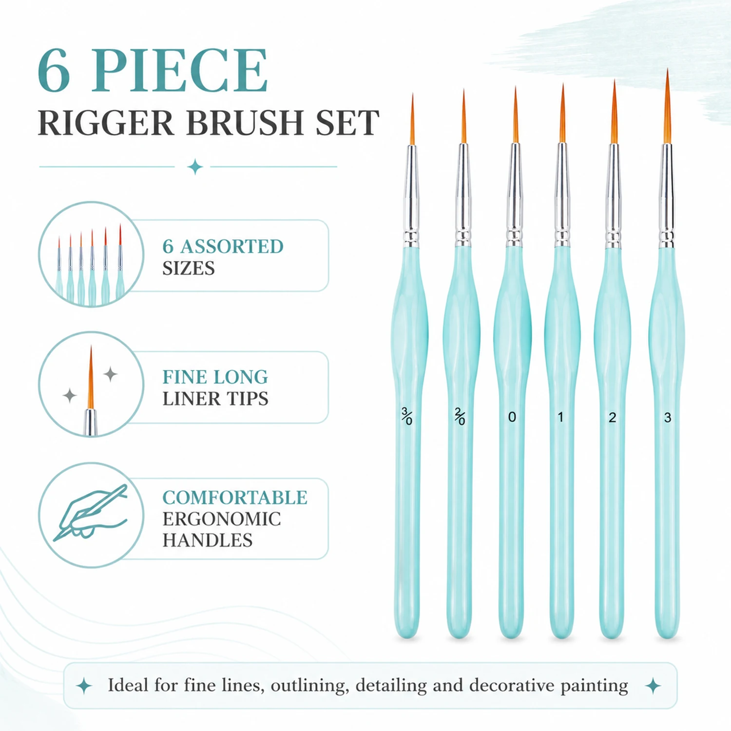 Набор из 6 кистей для рисовани – обзор и цена Paint Brush