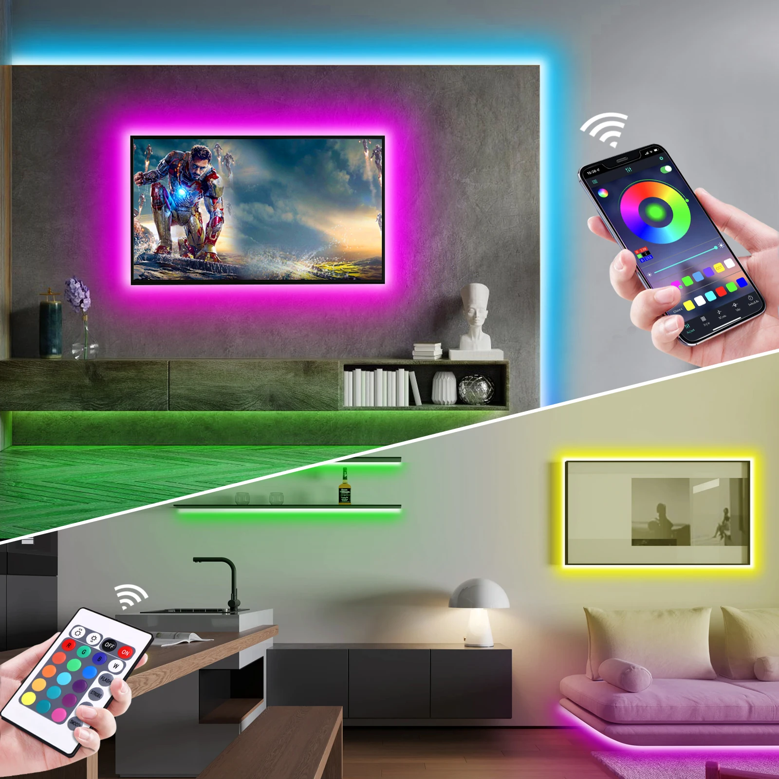 1-5 м RGB светодиодный неоновы – обзор и цена Led Strip Lights